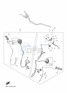 NIKEN GT MXT890D (BFD3) drawing HANDLE SWITCH & LEVER