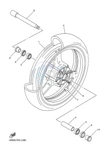 XJR1300C XJR 1300 (2PN1) drawing FRONT WHEEL