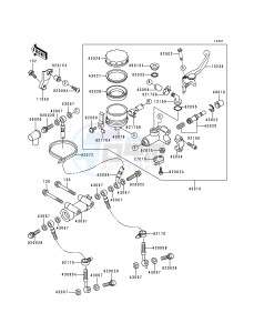 ZX 600 G [NINJA ZX-6R] (G1-G2) [NINJA ZX-6R] drawing FRONT MASTER CYLINDER