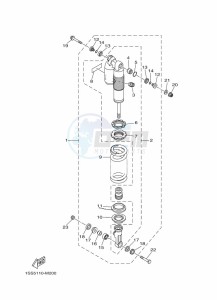 YZ250X (BF1M) drawing REAR SUSPENSION