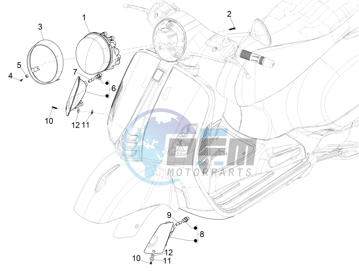 Front headlamps - Turn signal lamps