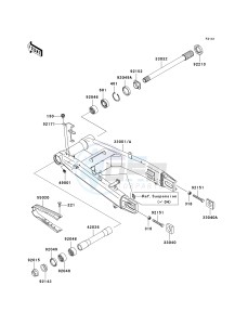 ZR 1000 A [Z1000] (A1-A3) A3 drawing SWINGARM