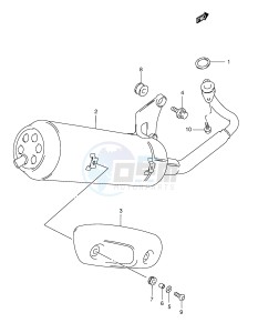 AN125 (E2) Burgman drawing MUFFLER