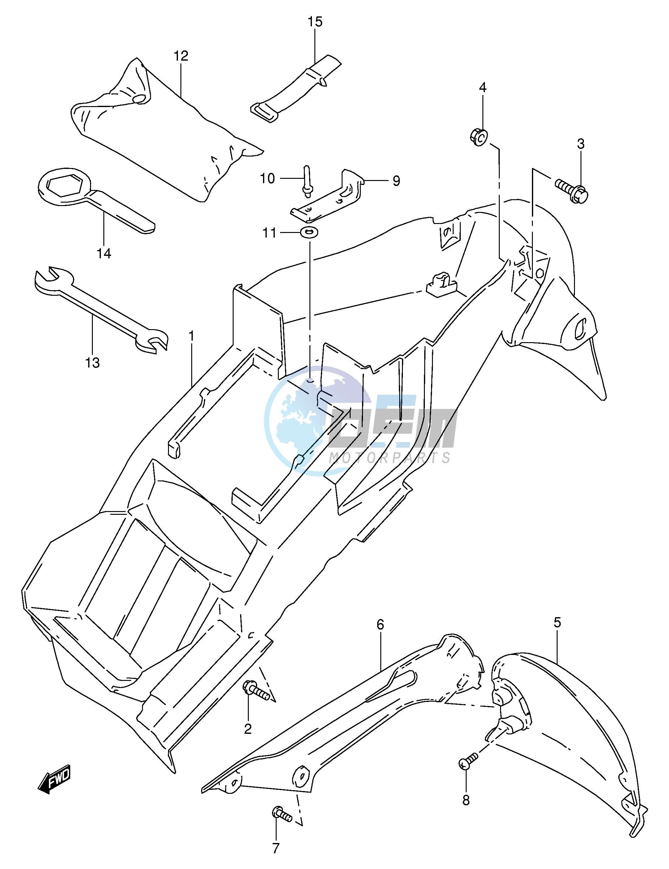 REAR FENDER (MODEL W X Y K1)