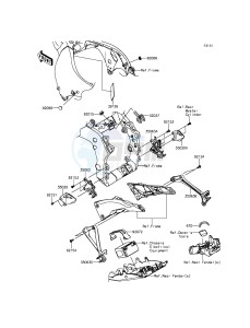 NINJA ZX-10R ZX1000JFF FR XX (EU ME A(FRICA) drawing Frame Fittings