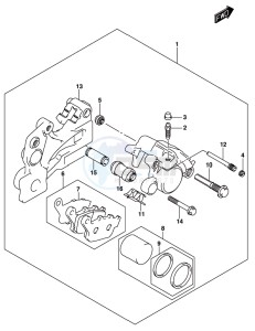 GSX-250RA drawing REAR CALIPER