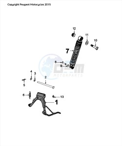 FIGHT 4 50 2T PURE drawing SUSPENSION AND STAND