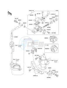 KX 100 A [KX100 MONSTER ENERGY] (A6F - A9FA) D9FA drawing FRONT MASTER CYLINDER