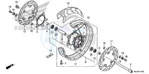 VFR1200XD Europe Direct - (ED) drawing FRONT WHEEL