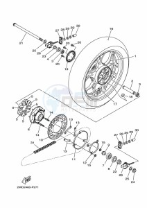 YZF320-A YZF-R3 (B7P6) drawing REAR WHEEL