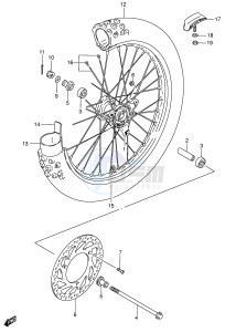 RM85 (P3-P28) drawing FRONT WHEEL (RM85LK5 LK6)