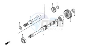 TRX350TE RANCHER ES drawing FINAL SHAFT