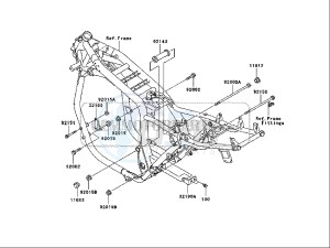 ZRX 1200 (EU) drawing ENGINE MOUNT