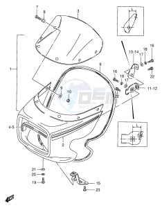 GS125 (E1) drawing COWLING (GS125ESF ESK ESL)