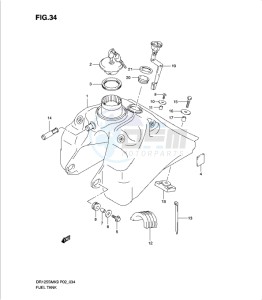 DR125SML0 drawing FUEL TANK