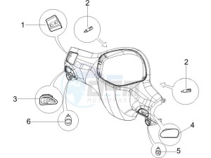 Liberty 125 4t e3 drawing Selectors - Switches - Buttons