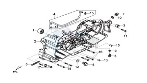 GTS 125I drawing CRANKCASE LEFT