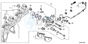 NC700XC drawing REAR BRAKE CALIPER