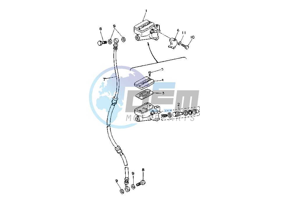 FRONT MASTER CYLINDER (UP HANDLE)