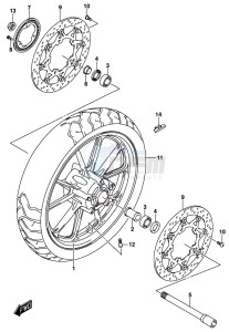 DL1000A drawing FRONT WHEEL (DL1000AL8 E21)