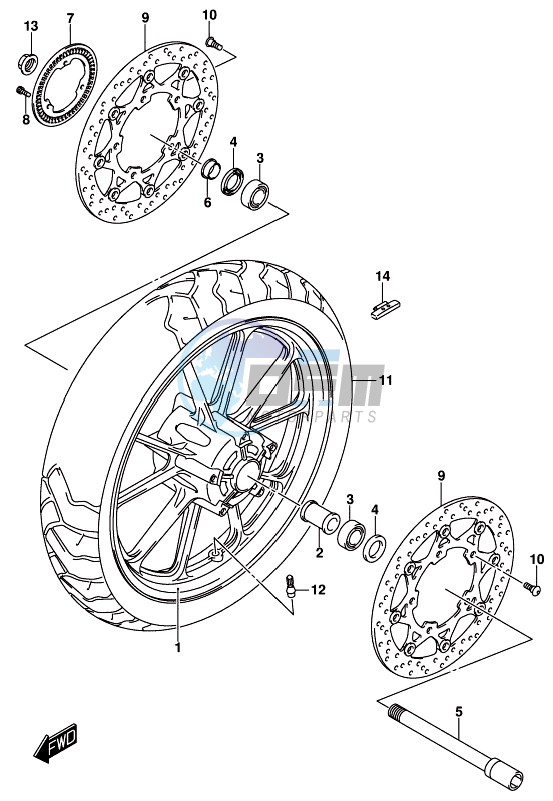 FRONT WHEEL (DL1000AL8 E21)