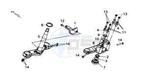 MAXSYM 600 I ABS EXECUTIVE EURO4 L7 drawing FRONT FORK /  STEERING BEARING