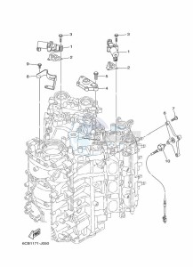 F250DETU drawing CYLINDER-AND-CRANKCASE-3