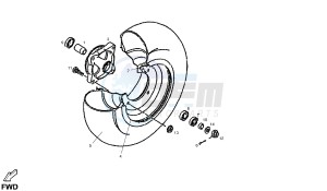 DXR - 250 CC drawing FRONT WHEEL DRUM BRAKE