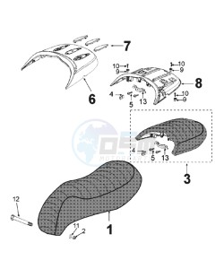 DJANGO 125 SPORT drawing SADDLE