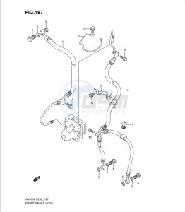 AN400Z drawing FRONT BRAKE HOSE (AN400AL1 E19)