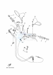 MT-07 MTN690-U (BHH3) drawing STEERING HANDLE & CABLE