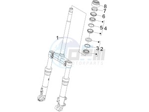 Runner 125 ST 4T E3 (EMEA) drawing Fork/steering tube - Steering bearing unit