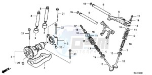 TRX500FPAD TRX500FPA ED drawing CAMSHAFT/ VALVE