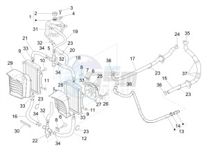 GTS 300 SUPER HPE 4T 4V IE ABS E4 (NAFTA) drawing Cooling system