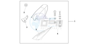 CBR1000RR9 France - (F / MK) drawing HUGGER REPSOL REPLICA