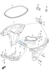 DF 20A drawing Side Cover - Tiller Handle w/Power Tilt