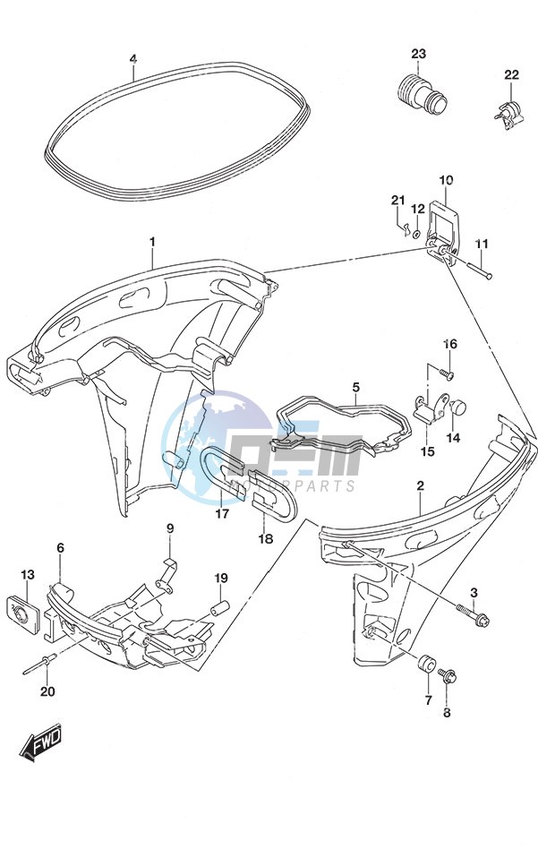 Side Cover - Tiller Handle w/Power Tilt