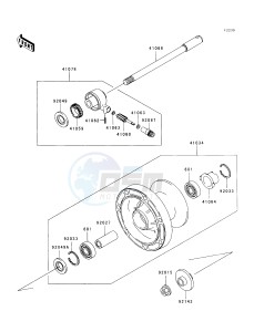 VN 1500 C [VULCAN 1500 L] (C3-C4) [VULCAN 1500 L] drawing FRONT WHEEL