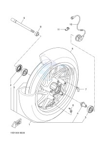 YP400R X-MAX 400 (1SD5 1SD5 1SD5 1SD5) drawing FRONT WHEEL