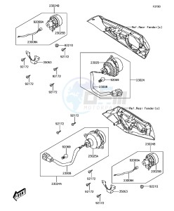 BRUTE FORCE 300 KVF300CJF EU drawing Taillight(s)