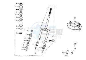 TREKKER - 50 cc drawing FRONT FORK OFF ROAD-SB