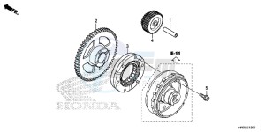 TRX420TM1F TRX420 Europe Direct - (ED) drawing STARTING GEAR