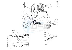 Hexagon GTX 125-180 drawing Front brake caliper