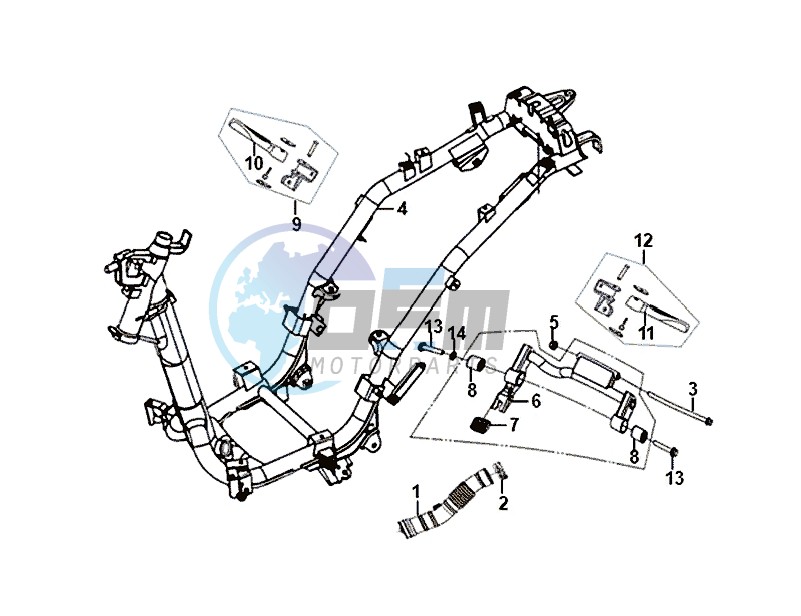 FRAME BODY ENGINE MOUNT / ALLO 50 (25 KM/H) (AJ05WA-NL) (L8-M0)