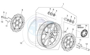 Shiver 750 drawing Front wheel