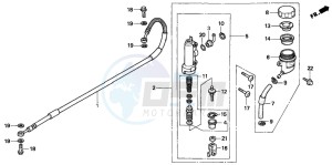 CR500R drawing REAR BRAKE MASTER CYLINDER