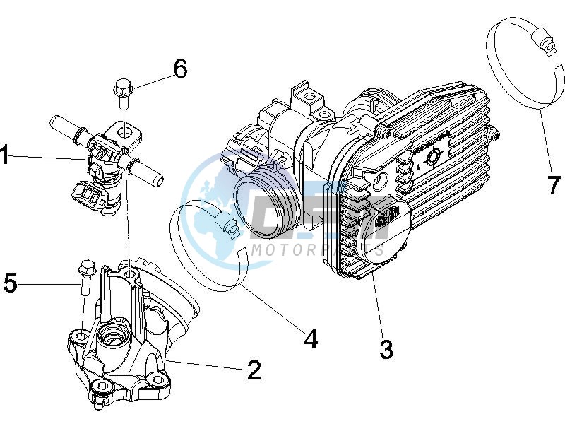 Throttle body - Injector - Union pipe