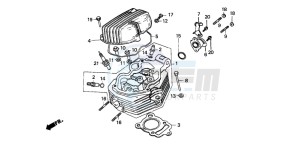 CG125 drawing CYLINDER HEAD COVER