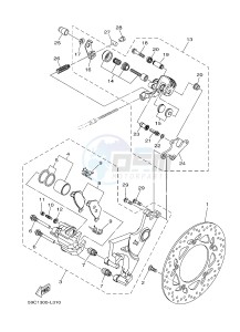 XP500A T-MAX T-MAX 500 (59CR) drawing REAR BRAKE CALIPER