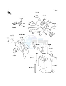 KL 250 G [SUPER SHERPA] (G9F) G9F drawing CHASSIS ELECTRICAL EQUIPMENT